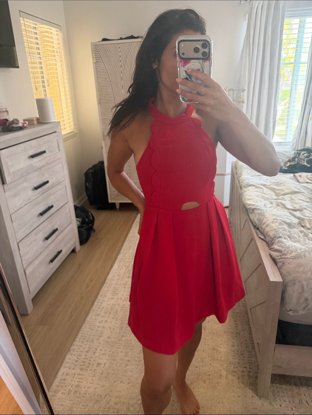 BCBG Red Halter Dress